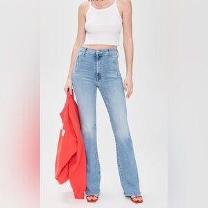Mother The Drama High-Rise Flare Jeans, size 28